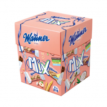 Manner Schnitten Minis Mix-Box (2 Schnitten p. Minipackung), 4 Sorten, 25 Packungen, 375 Gramm Packung
